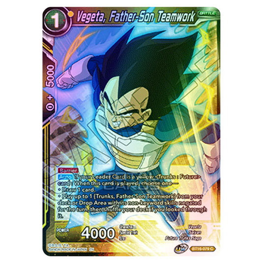 Dragon Ball Super - B16 - Realm Of The Gods - Vegeta, Father-Son Teamwork - BT16-079 (Foil)