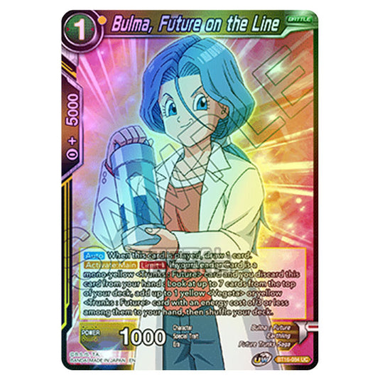 Dragon Ball Super - B16 - Realm Of The Gods - Bulma, Future on the Line - BT16-084 (Foil)