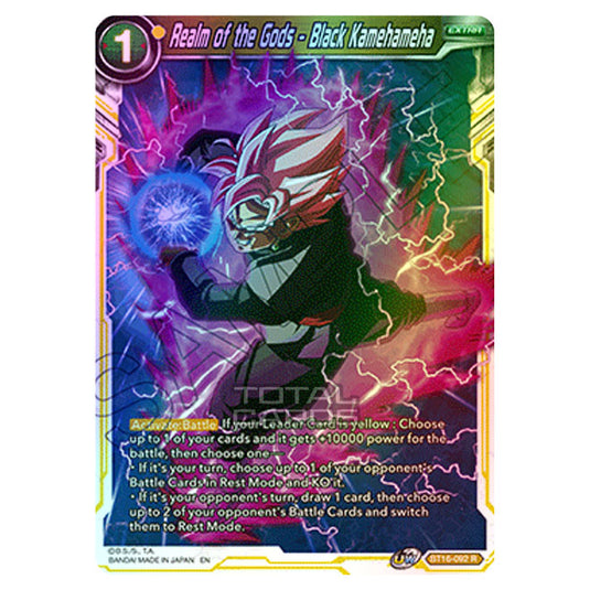 Dragon Ball Super - B16 - Realm Of The Gods - Realm of the Gods - Black Kamehameha - BT16-092 (Foil)