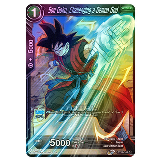 Dragon Ball Super - B16 - Realm Of The Gods - Son Goku, Challenging a Demon God - BT16-101 (Foil)