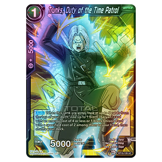 Dragon Ball Super - B16 - Realm Of The Gods - Trunks, Duty of the Time Patrol - BT16-109 (Foil)