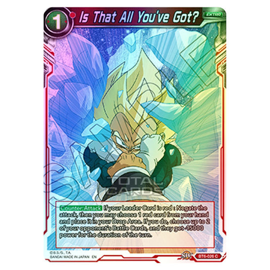 Dragon Ball Super - BT6 - Destroyer Kings - Is That All You've Got? - BT6-026 (Foil)