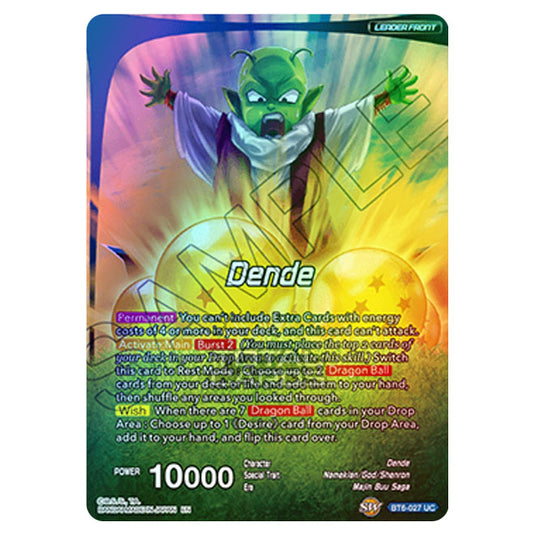 Dragon Ball Super - BT6 - Destroyer Kings - Dende - BT6-027 (Foil)