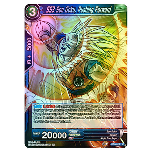 Dragon Ball Super - BT6 - Destroyer Kings - SS3 Son Goku, Pushing Forward - BT6-029 (Foil)