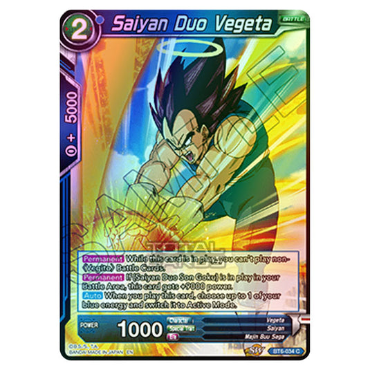 Dragon Ball Super - BT6 - Destroyer Kings - Saiyan Duo Vegeta - BT6-034 (Foil)