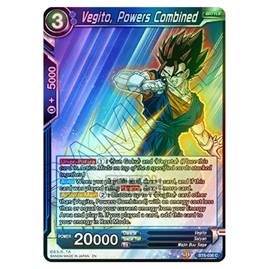 Dragon Ball Super - BT6 - Destroyer Kings - Vegito, Powers Combined - BT6-036 (Foil)