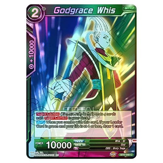 Dragon Ball Super - BT6 - Destroyer Kings - Godgrace Whis - BT6-058 (Foil)