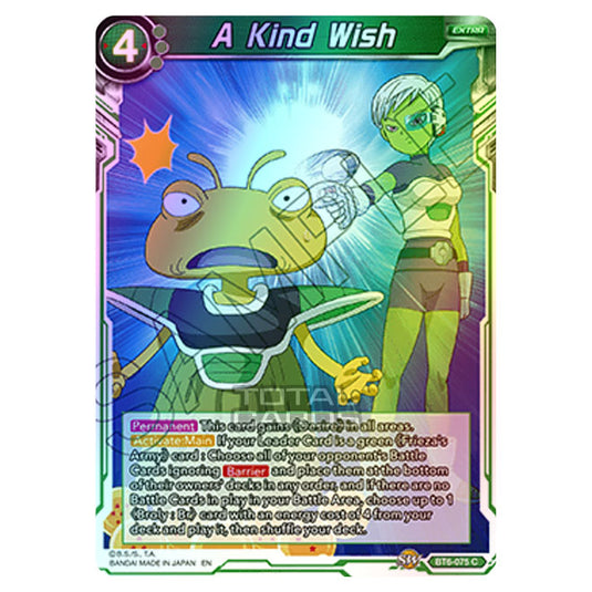 Dragon Ball Super - BT6 - Destroyer Kings - A Kind Wish - BT6-075 (Foil)