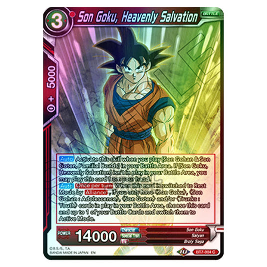 Dragon Ball Super - BT7 - Assault of the Saiyans - Son Goku, Heavenly Salvation - BT7-004 (Foil)