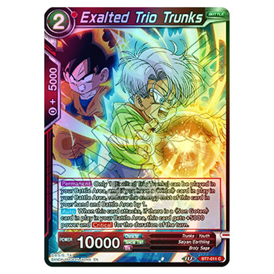 Dragon Ball Super - BT7 - Assault of the Saiyans - Exalted Trio Trunks - BT7-011 (Foil)