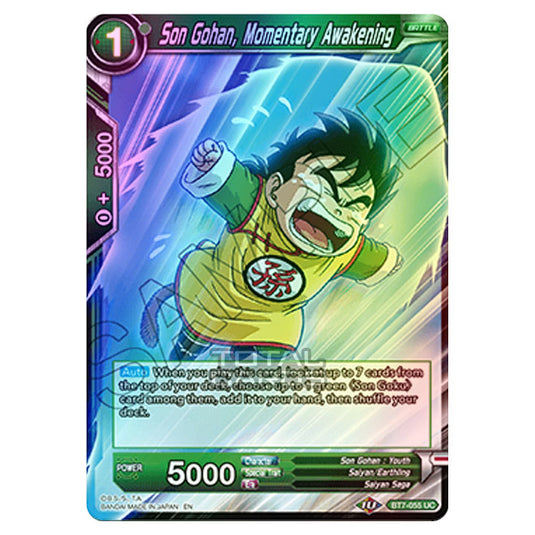 Dragon Ball Super - BT7 - Assault of the Saiyans - Son Gohan, Momentary Awakening - BT7-055 (Foil)