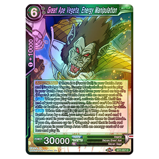 Dragon Ball Super - BT7 - Assault of the Saiyans - Great Ape Vegeta, Energy Manipulation - BT7-057 (Foil)