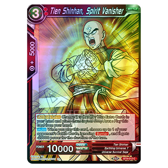 Dragon Ball Super - BT9 - Universal Onslaught - Tien Shinhan, Spirit Vanisher - BT9-012 (Foil)