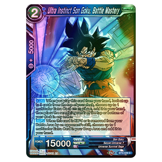Dragon Ball Super - BT9 - Universal Onslaught - Ultra Instinct Son Goku, Battle Mastery - BT9-026 (Foil)