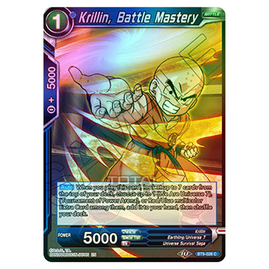 Dragon Ball Super - BT9 - Universal Onslaught - Krillin, BATTLE Mastery - BT9-028 (Foil)