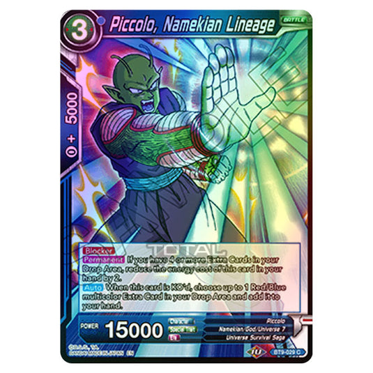 Dragon Ball Super - BT9 - Universal Onslaught - Piccolo, Namekian Lineage - BT9-029 (Foil)