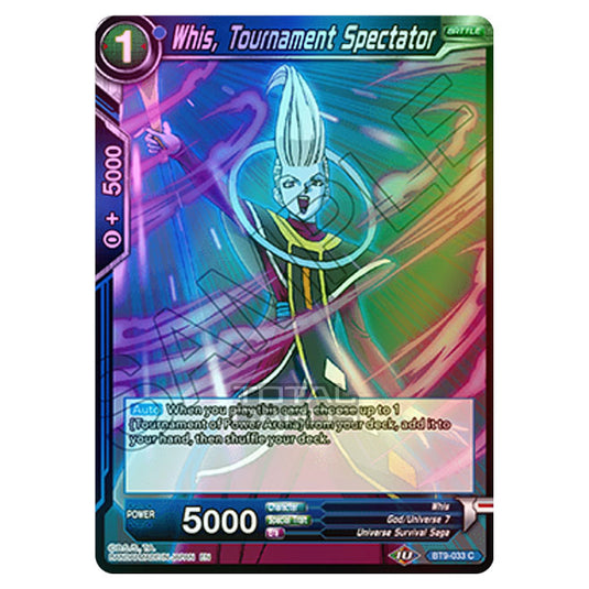 Dragon Ball Super - BT9 - Universal Onslaught - Whis, Tournament Spectator - BT9-033 (Foil)