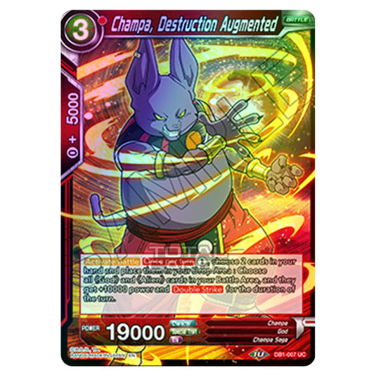 Dragon Ball Super - Draft Box 04 - Dragon Brawl - Champa, Destruction Augmented - DB1-007 (Foil)