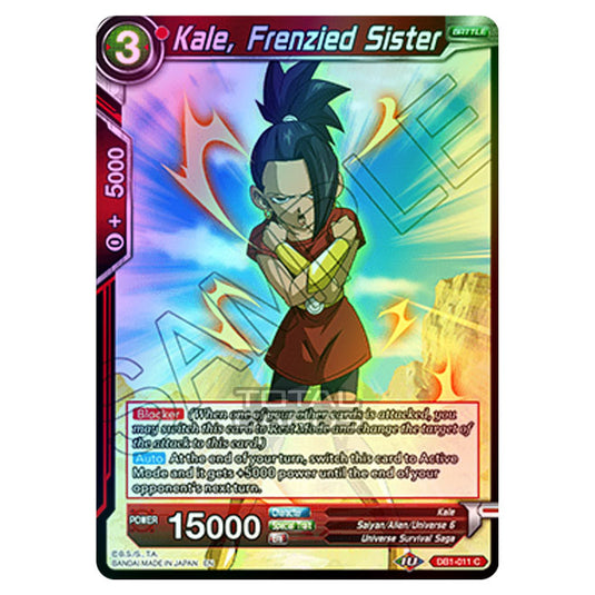 Dragon Ball Super - Draft Box 04 - Dragon Brawl - Kale, Frenzied Sister - DB1-011 (Foil)