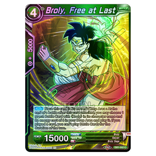 Dragon Ball Super - Draft Box 04 - Dragon Brawl - Broly, Free at Last - DB1-052 (Foil)