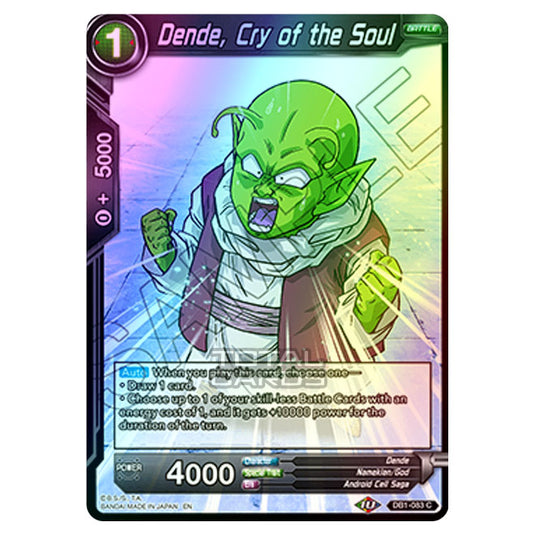 Dragon Ball Super - Draft Box 04 - Dragon Brawl - Dende, Cry of the Soul - DB1-083 (Foil)