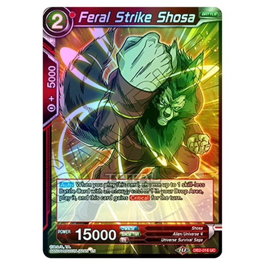 Dragon Ball Super - Draft Box 05 - Divine Multiverse - Feral Strike Shosa - DB2-016 (Foil)