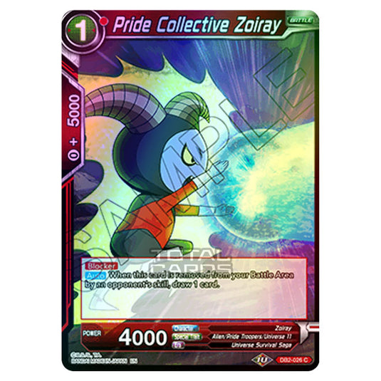 Dragon Ball Super - Draft Box 05 - Divine Multiverse - Pride Collective Zoiray - DB2-026 (Foil)