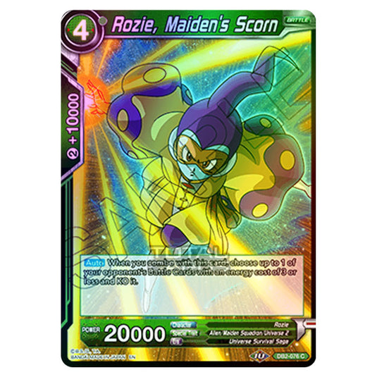 Dragon Ball Super - Draft Box 05 - Divine Multiverse - Rozie, Maiden's Scorn - DB2-076 (Foil)