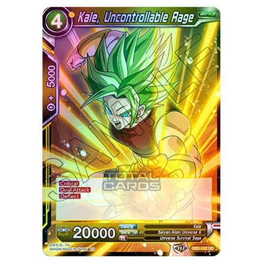 Dragon Ball Super - Draft Box 05 - Divine Multiverse - Kale, Uncontrollable Rage - DB2-102 (Foil)