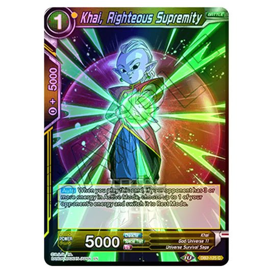 Dragon Ball Super - Draft Box 05 - Divine Multiverse - Khai, Righteous Supremity - DB2-125 (Foil)