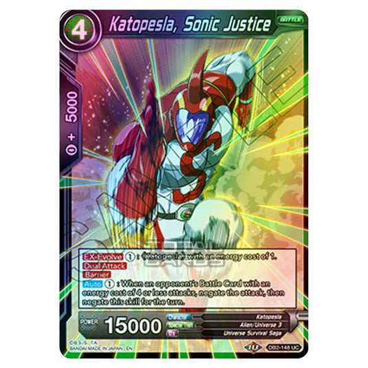 Dragon Ball Super - Draft Box 05 - Divine Multiverse - Katopesla, Sonic Justice - DB2-148 (Foil)