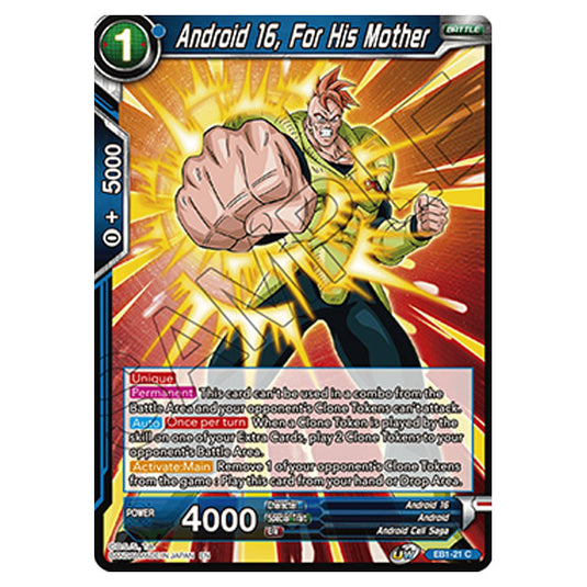 Dragon Ball Super - EB1 - Battle Evolution - Android 16, For His Mother - EB1-21 (Foil)