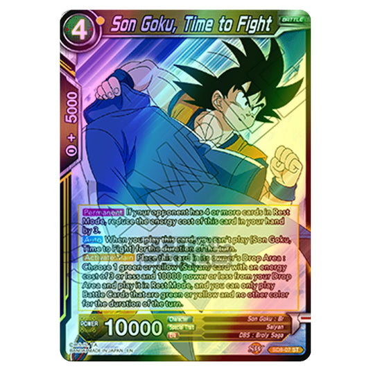 Dragon Ball Super - Starter Deck 08 - Rising Broly - Son Goku, Time to Fight - SD8-07 (Foil)