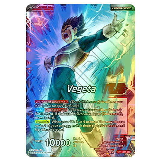 Dragon Ball Super - TB1 - Tournament of Power - Vegeta - TB1-001 (Foil)