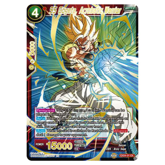 Dragon Ball Super - MB01 - Mythic Booster - SS Gogeta, Acrobatic Warrior (Gold Stamped) - EX04-01A