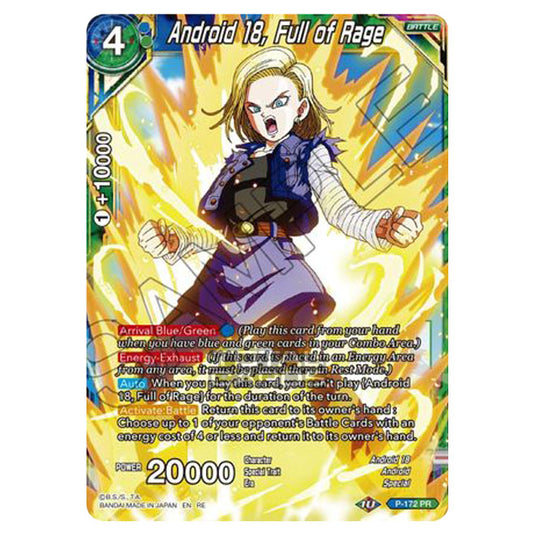 Dragon Ball Super - MB01 - Mythic Booster - Android 18, Full of Rage - P-172