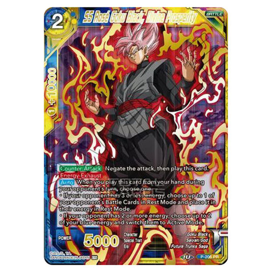 Dragon Ball Super - MB01 - Mythic Booster - SS Rose Goku Black, Divine Prosperity (Gold Stamped) - P-206A