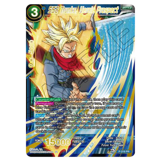 Dragon Ball Super - MB01 - Mythic Booster - SS2 Trunks, Heroic Prospect (Gold Stamped) - P-219A