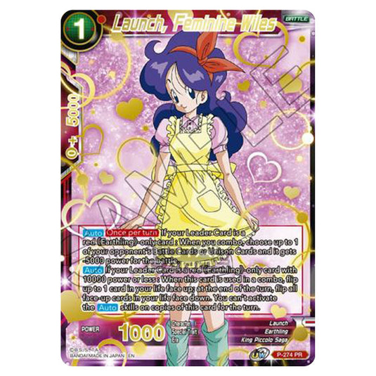Dragon Ball Super - MB01 - Mythic Booster - Launch, Feminine Wiles (Gold Stamped) - P-274A