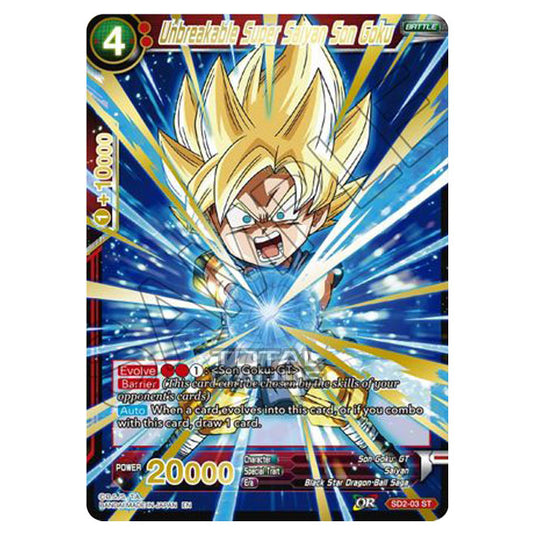 Dragon Ball Super - MB01 - Mythic Booster - Unbreakable Super Saiyan Son Goku (Gold Stamped) - SD2-03A