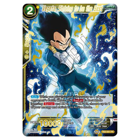 Dragon Ball Super - MB01 - Mythic Booster - Vegeta, Striving to be the Best (Gold Stamped) - TB3-051A