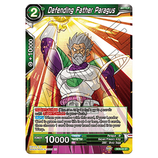 Dragon Ball Super - Starter Deck 08 - Rising Broly - Defending Father Paragus - SD8-04 Dragon Ball Super - Starter Deck 08 - Rising Broly - Defending Father Paragus - SD8-04