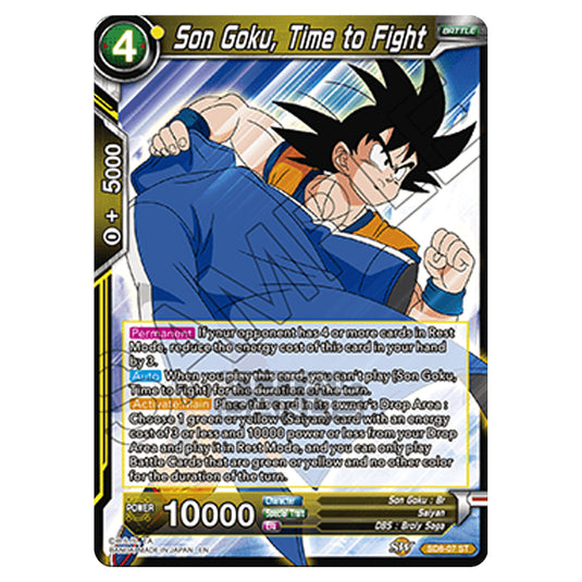 Dragon Ball Super - Starter Deck 08 - Rising Broly - Son Goku, Time to Fight - SD8-07