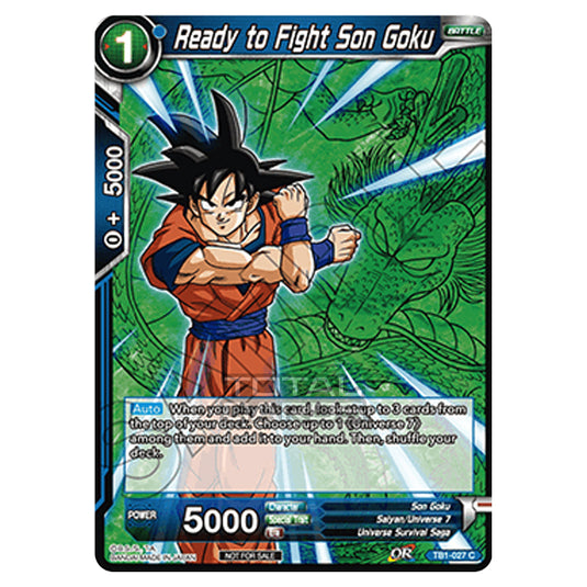 Dragon Ball Super - TB1 - Tournament of Power - Ready to Fight Son Goku - TB1-027_PR