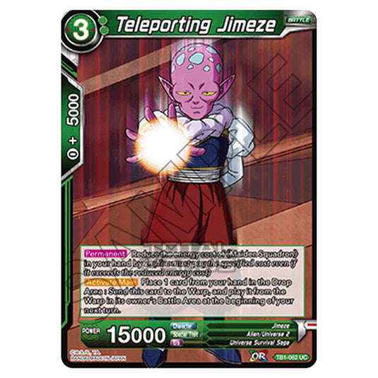 Dragon Ball Super - TB1 - Tournament of Power - Teleporting Jimeze - TB1-062