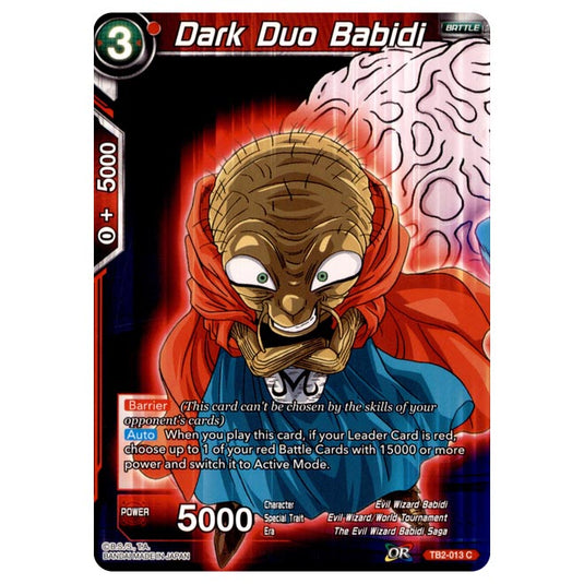 Dragon Ball Super - TB - World Martial Arts Tournament - Dark Duo Babidi - TB2-013