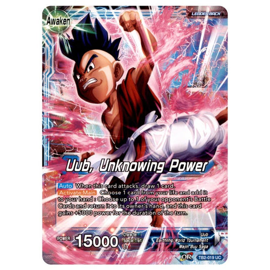Dragon Ball Super - TB - World Martial Arts Tournament - Uub/Uub, Unknowing Power - TB2-019