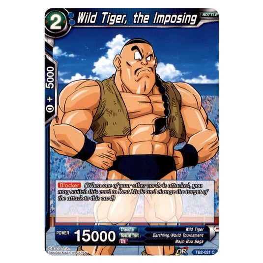 Dragon Ball Super - TB - World Martial Arts Tournament - Wild Tiger, the Imposing - TB2-031