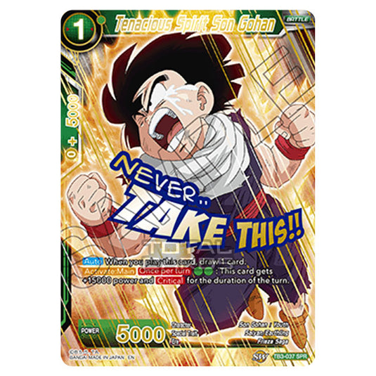 Dragon Ball Super - TB3 - Clash of Fates - Tenacious Spirit Son Gohan - TB3-037_SPR