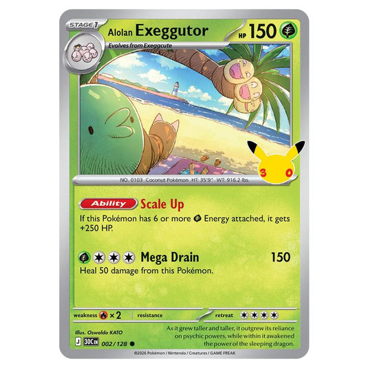 Pokemon - 30th Celebration - Alolan Exeggutor - 002/128